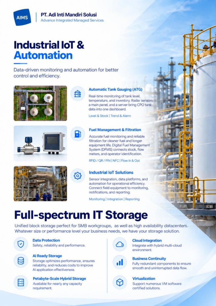 Brosur Industrial IoT & Automation, PT Adi Inti Mandiri Solusi